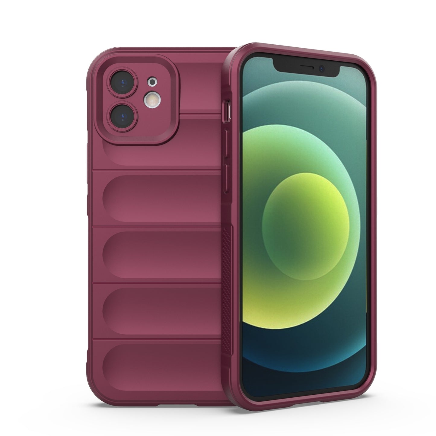 Apple iPhone 12 Magic Shield TPU + Flannel Protective Phone Case Cover, Shockproof Scratch Resistant
