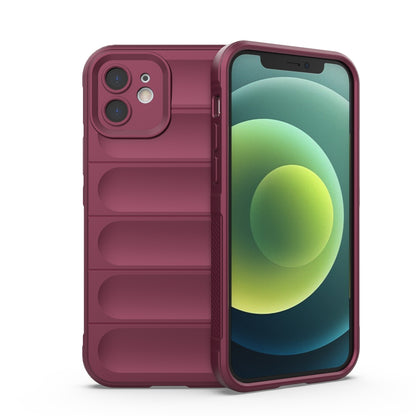 Apple iPhone 12 Magic Shield TPU + Flannel Protective Phone Case Cover, Shockproof Scratch Resistant