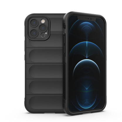 Apple iPhone 12 Pro Magic Shield TPU + Flannel Protective Phone Case Cover, Shockproof Scratch Resistant