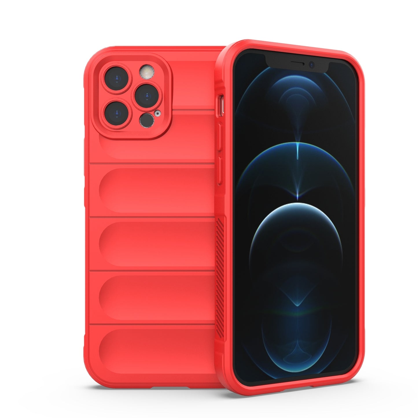 Apple iPhone 12 Pro Magic Shield TPU + Flannel Protective Phone Case Cover, Shockproof Scratch Resistant