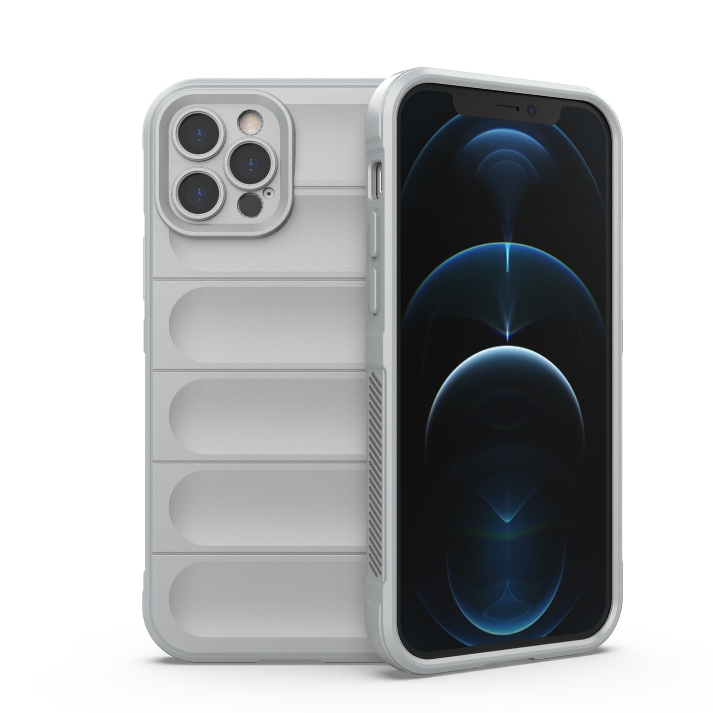 Apple iPhone 12 Pro Magic Shield TPU + Flannel Protective Phone Case Cover, Shockproof Scratch Resistant