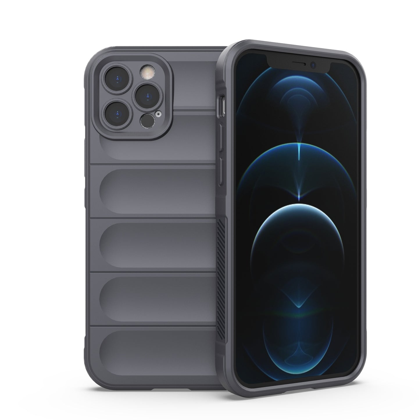 Apple iPhone 12 Pro Magic Shield TPU + Flannel Protective Phone Case Cover, Shockproof Scratch Resistant