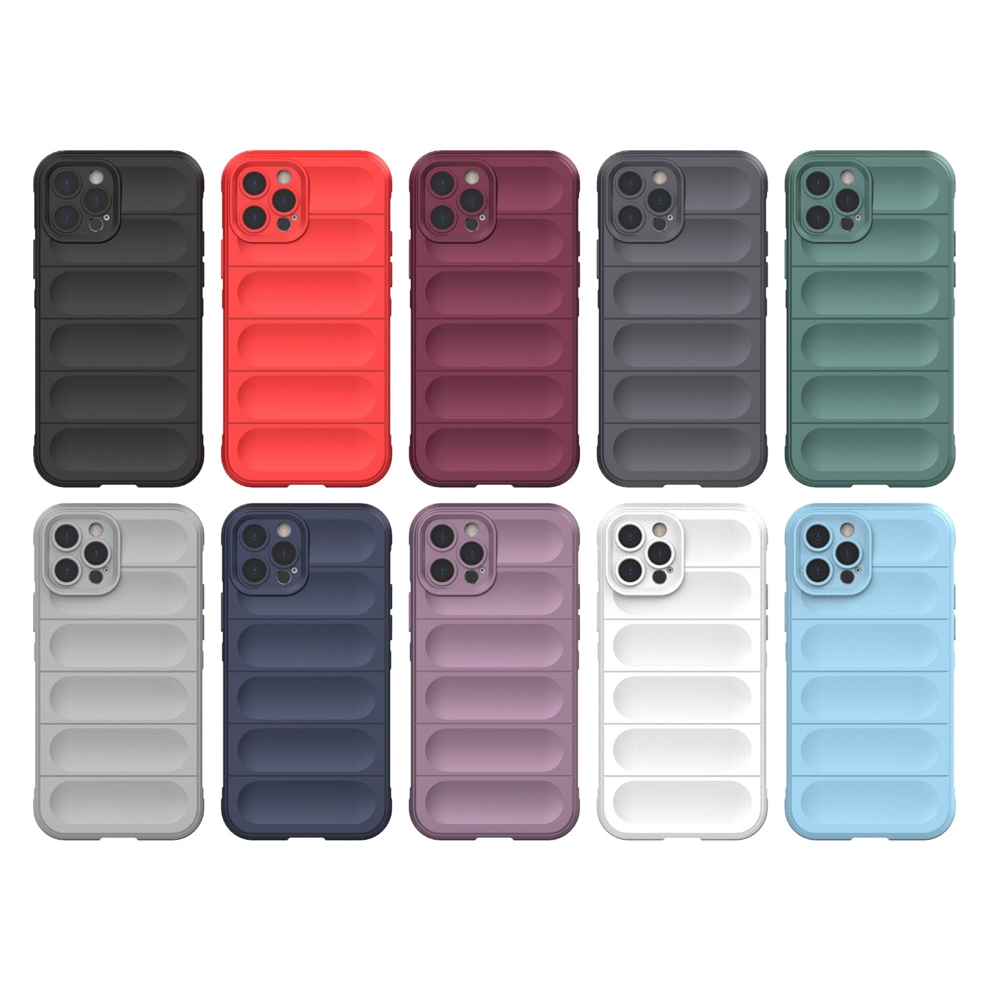 Apple iPhone 12 Pro Magic Shield TPU + Flannel Protective Phone Case Cover, Shockproof Scratch Resistant