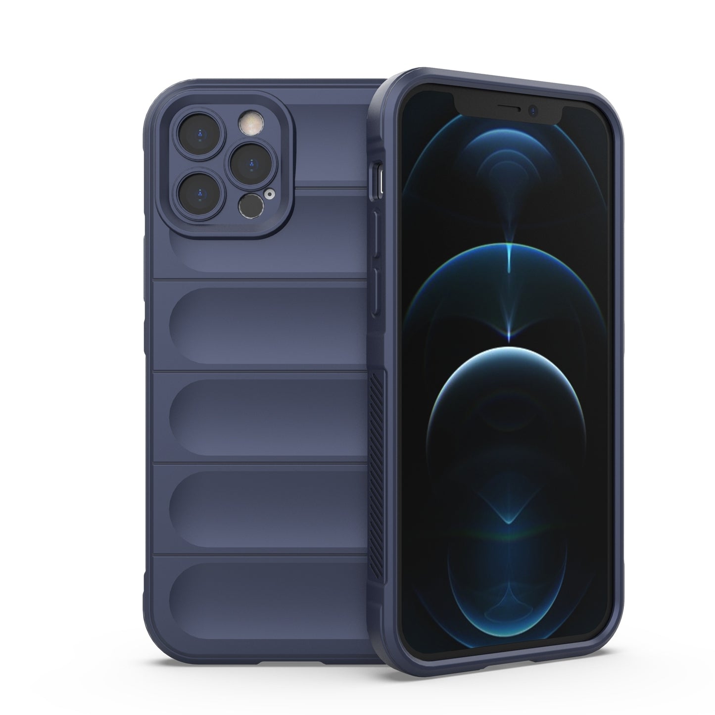 Apple iPhone 12 Pro Magic Shield TPU + Flannel Protective Phone Case Cover, Shockproof Scratch Resistant