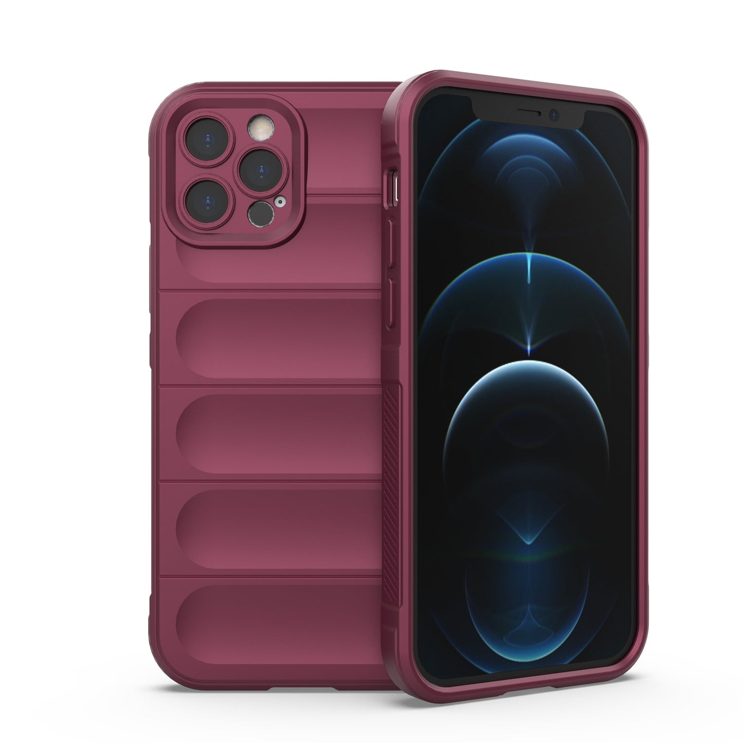 Apple iPhone 12 Pro Magic Shield TPU + Flannel Protective Phone Case Cover, Shockproof Scratch Resistant