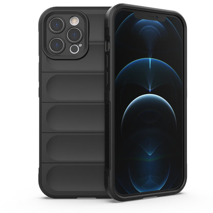 Apple iPhone 12 Pro Max Magic Shield TPU + Flannel Protective Phone Case Cover, Shockproof Scratch Resistant