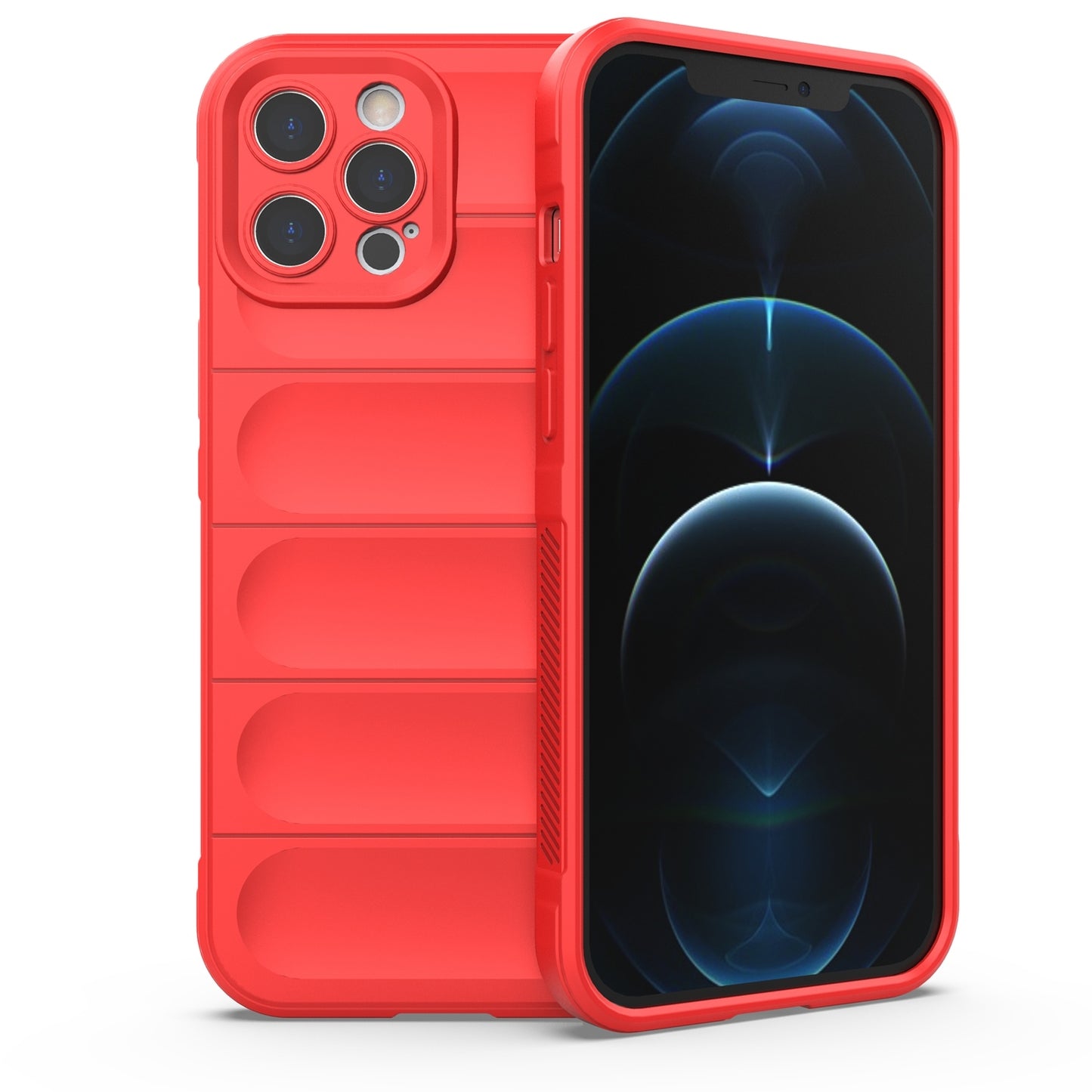 Apple iPhone 12 Pro Max Magic Shield TPU + Flannel Protective Phone Case Cover, Shockproof Scratch Resistant