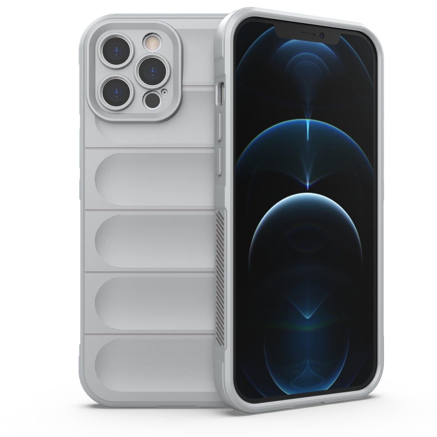 Apple iPhone 12 Pro Max Magic Shield TPU + Flannel Protective Phone Case Cover, Shockproof Scratch Resistant