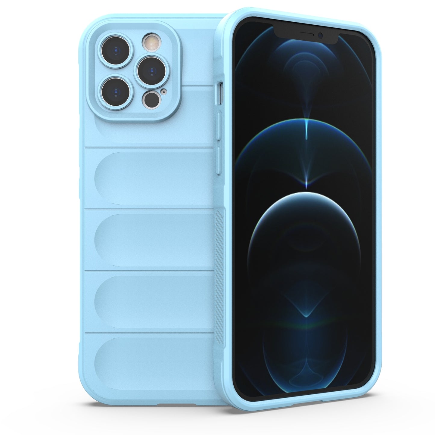 Apple iPhone 12 Pro Max Magic Shield TPU + Flannel Protective Phone Case Cover, Shockproof Scratch Resistant