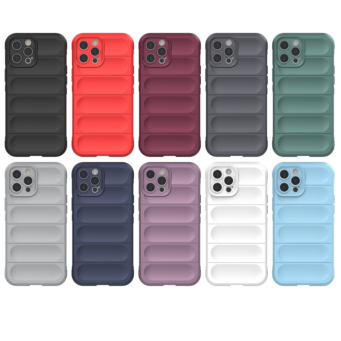 Apple iPhone 12 Pro Max Magic Shield TPU + Flannel Protective Phone Case Cover, Shockproof Scratch Resistant