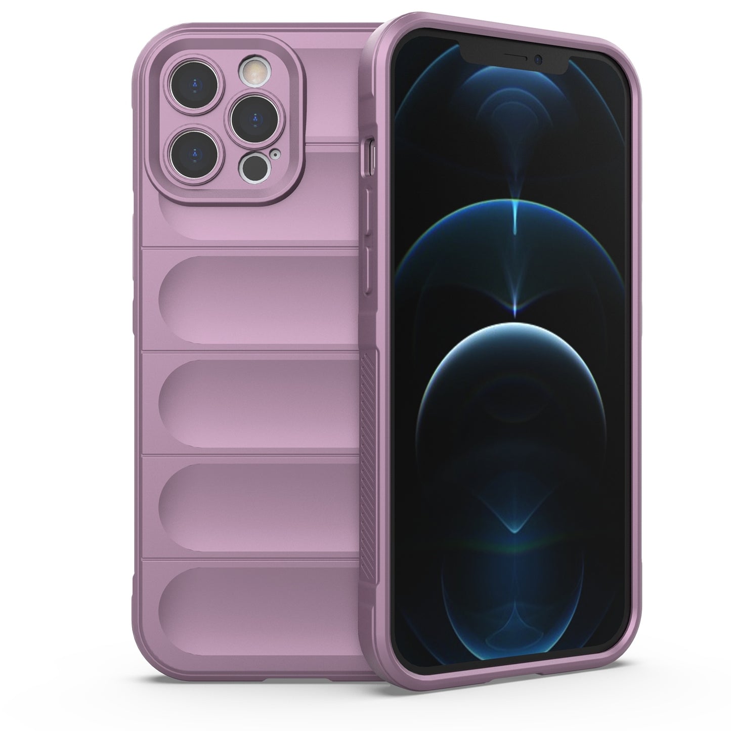 Apple iPhone 12 Pro Max Magic Shield TPU + Flannel Protective Phone Case Cover, Shockproof Scratch Resistant