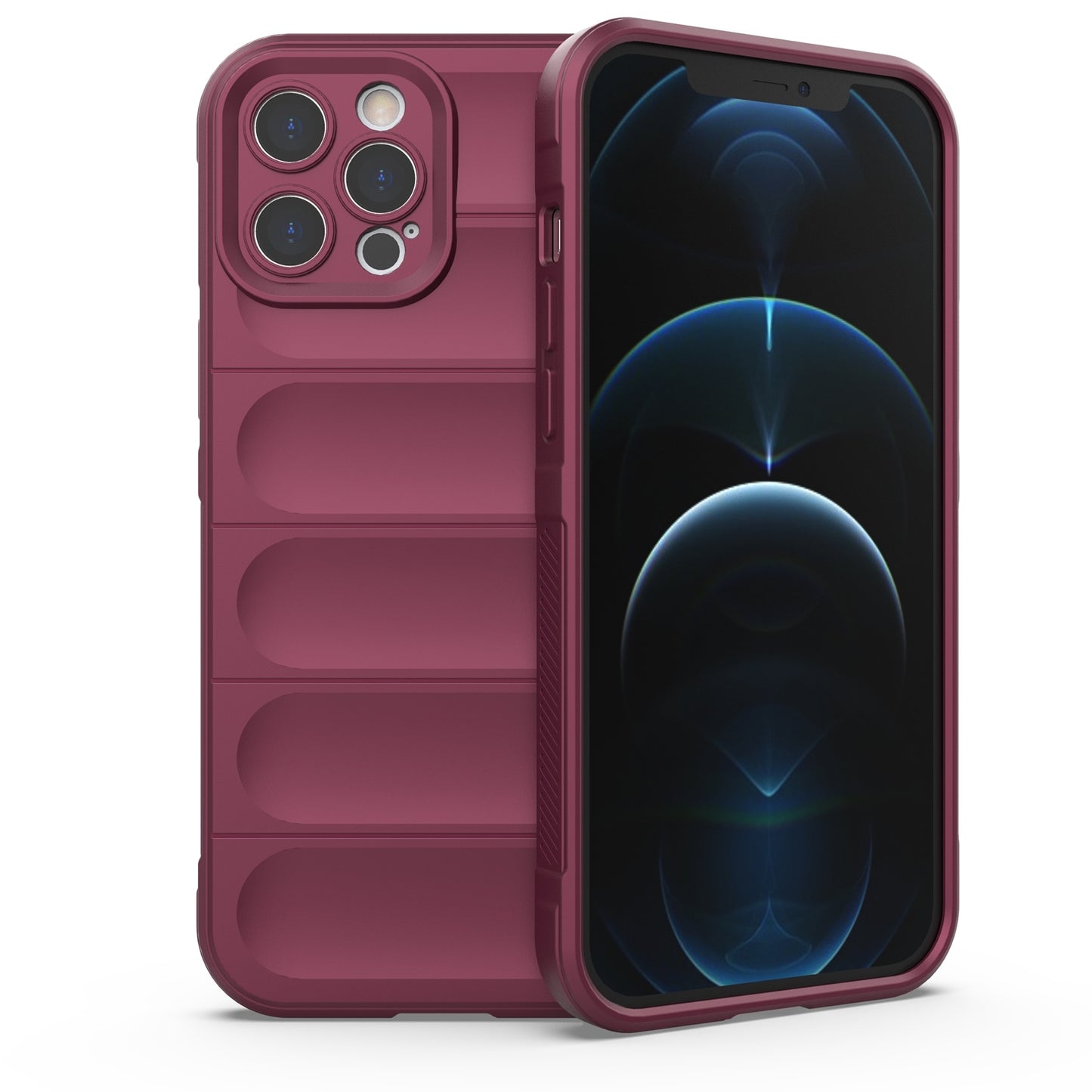 Apple iPhone 12 Pro Max Magic Shield TPU + Flannel Protective Phone Case Cover, Shockproof Scratch Resistant