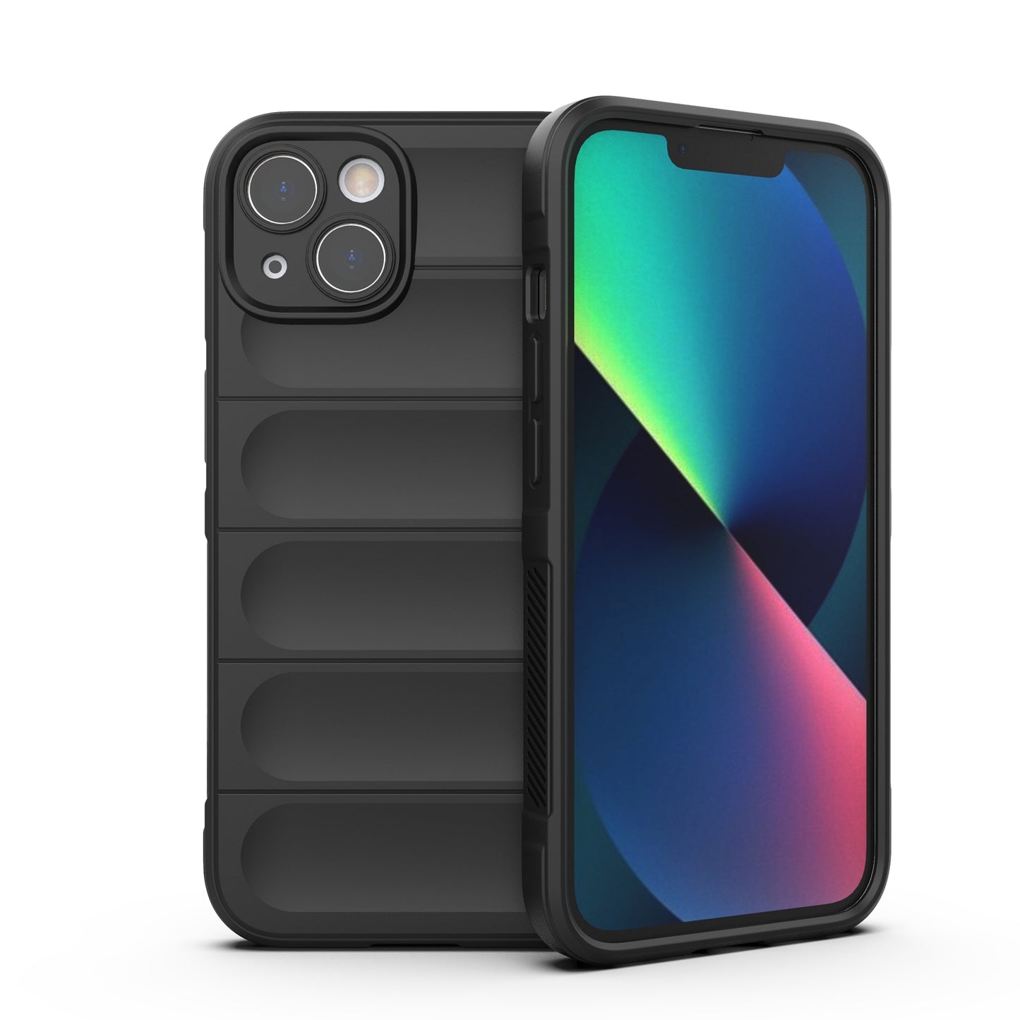 Apple iPhone 13 Magic Shield TPU + Flannel Protective Phone Case Cover, Shockproof Scratch Resistant