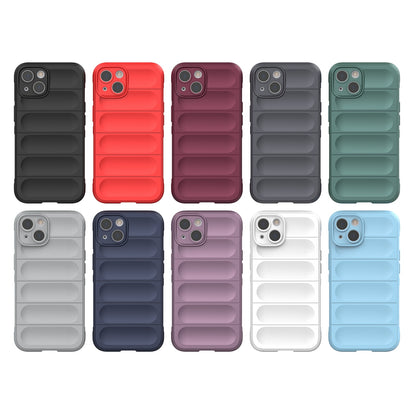 Apple iPhone 13 Magic Shield TPU + Flannel Protective Phone Case Cover, Shockproof Scratch Resistant