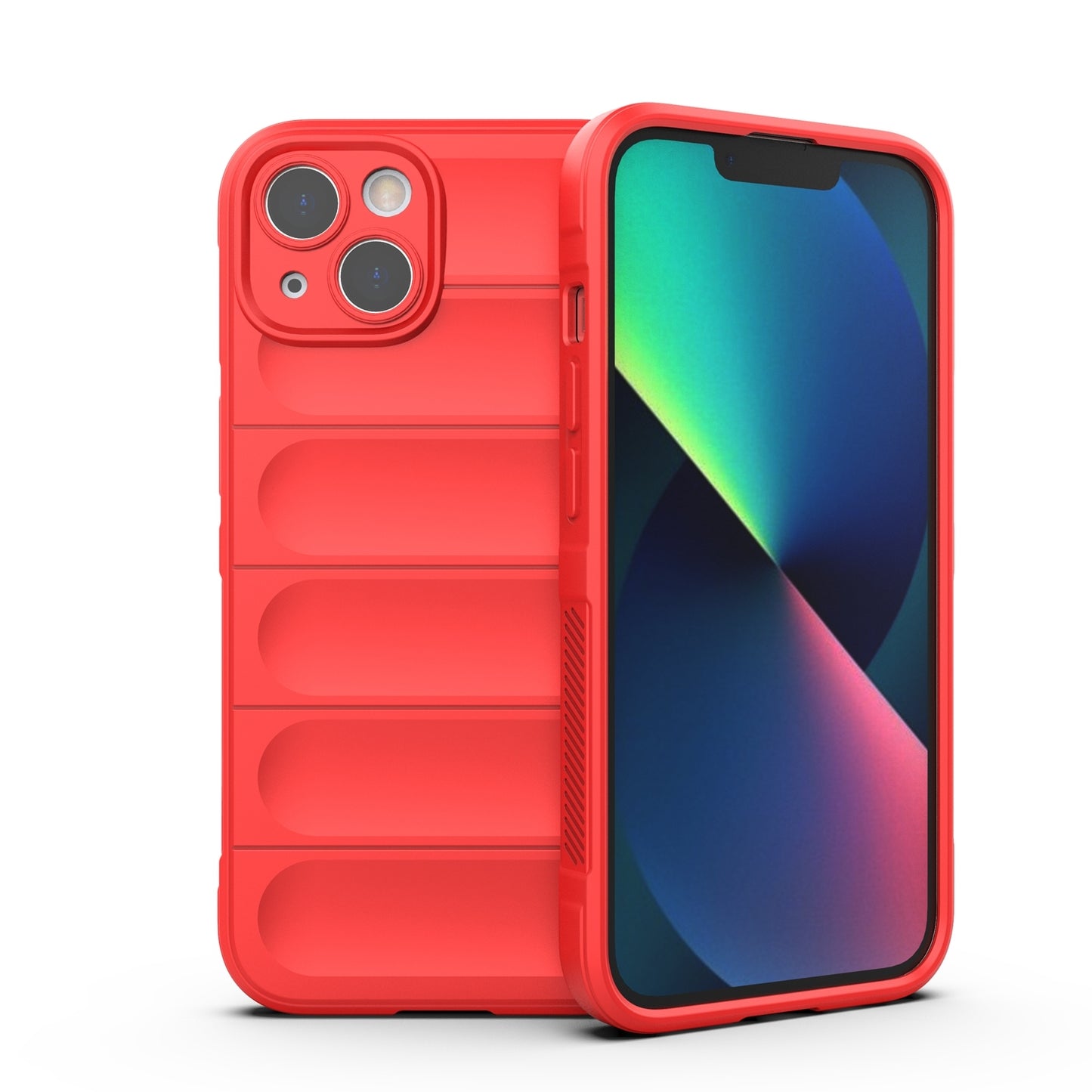 Apple iPhone 13 Magic Shield TPU + Flannel Protective Phone Case Cover, Shockproof Scratch Resistant