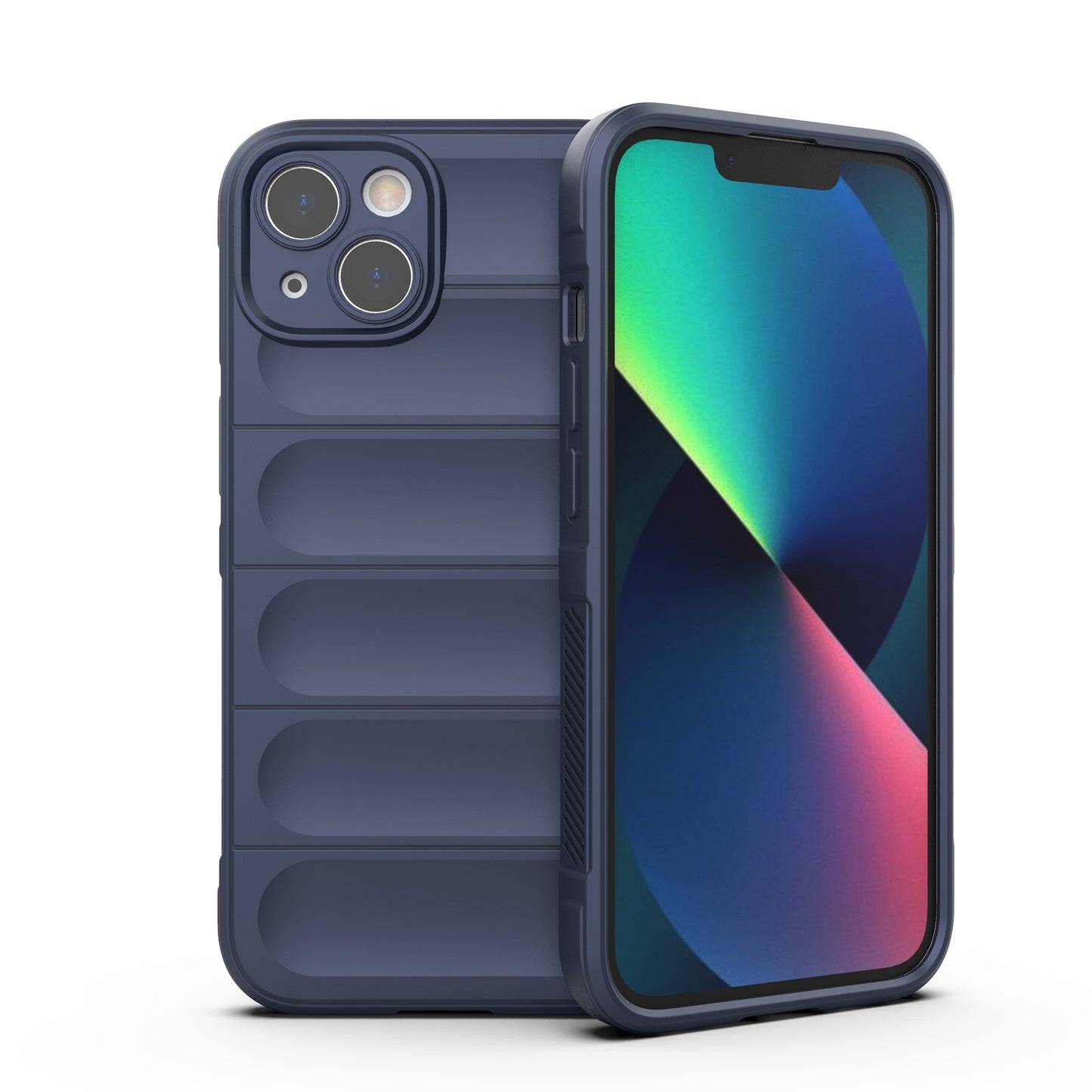 Apple iPhone 13 Magic Shield TPU + Flannel Protective Phone Case Cover, Shockproof Scratch Resistant