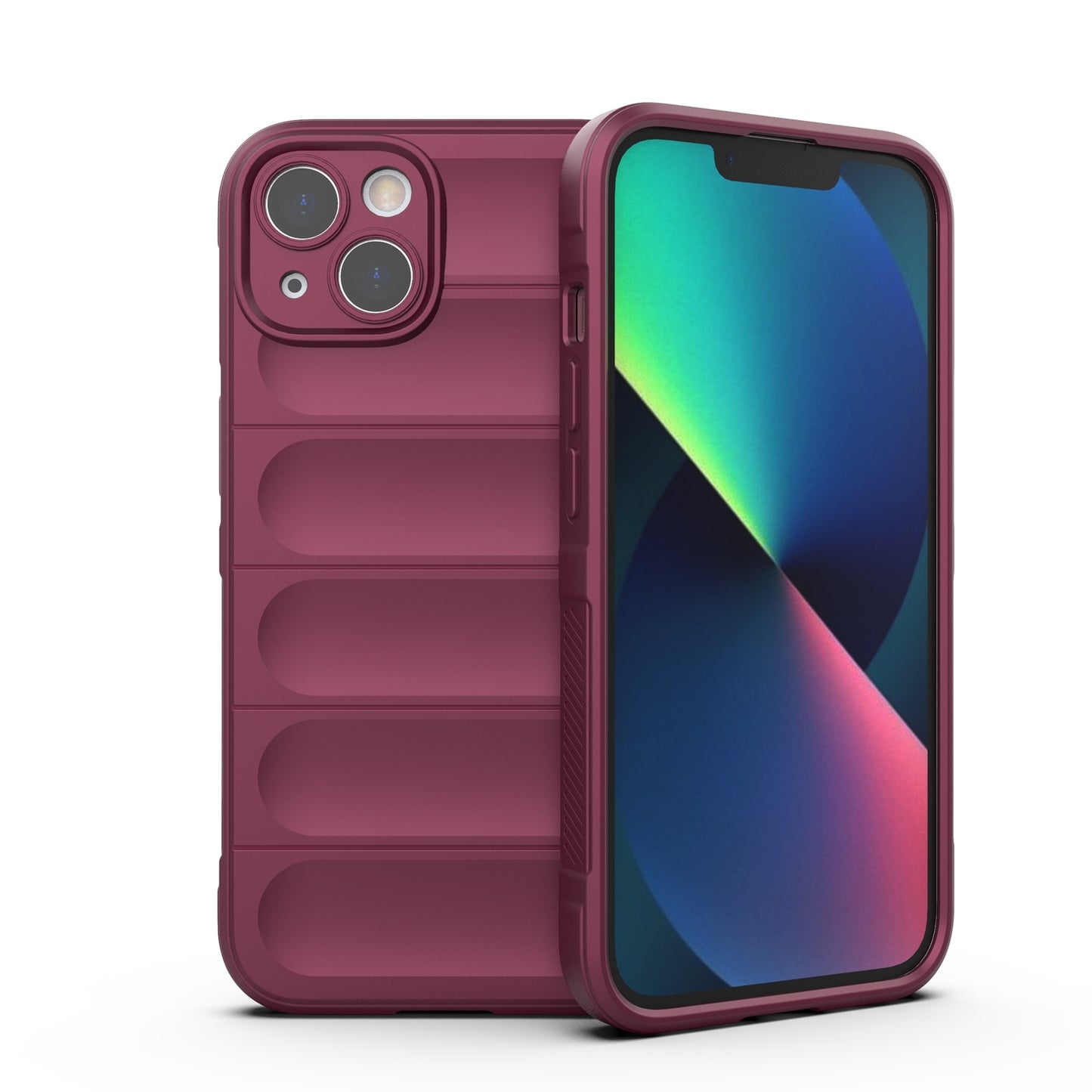 Apple iPhone 13 Magic Shield TPU + Flannel Protective Phone Case Cover, Shockproof Scratch Resistant