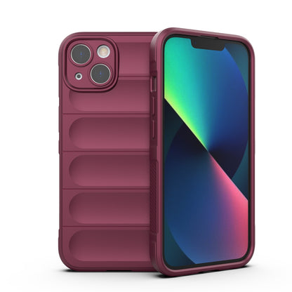 Apple iPhone 13 Magic Shield TPU + Flannel Protective Phone Case Cover, Shockproof Scratch Resistant