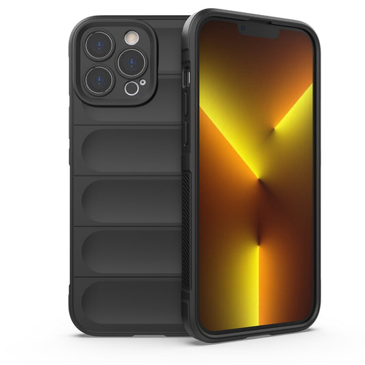 Apple iPhone 13 Pro Max Magic Shield TPU + Flannel Protective Phone Case Cover, Shockproof Scratch Resistant