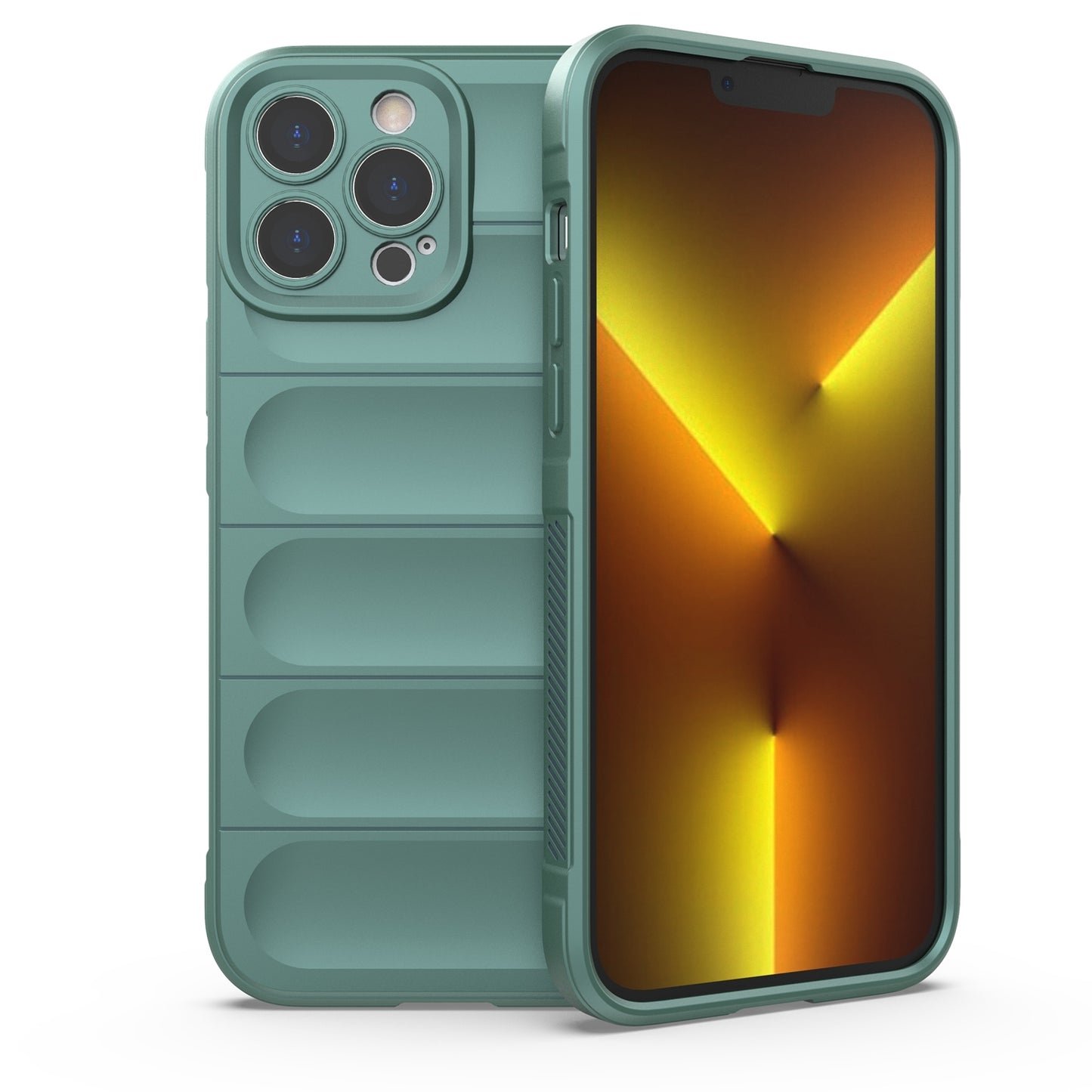 Apple iPhone 13 Pro Max Magic Shield TPU + Flannel Protective Phone Case Cover, Shockproof Scratch Resistant