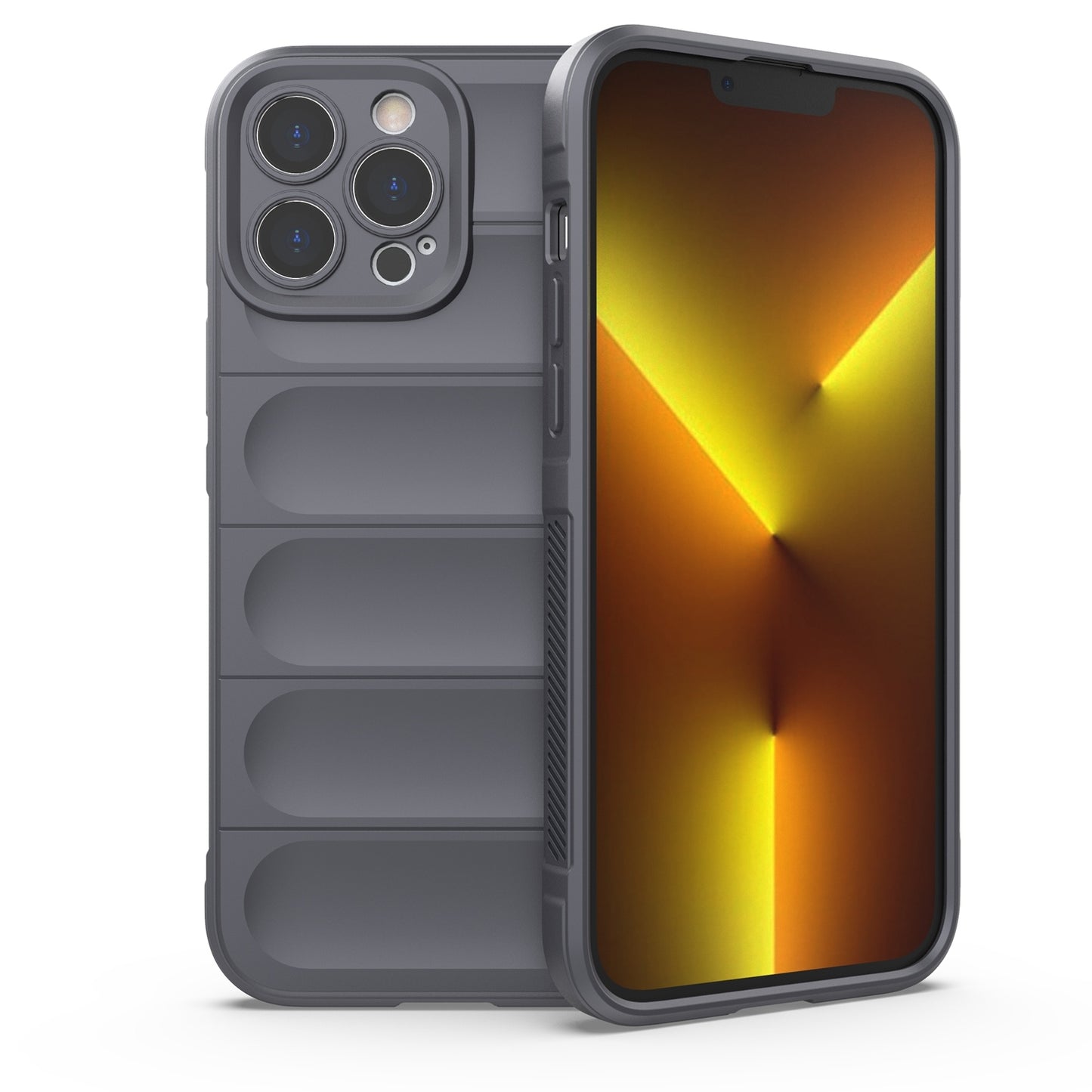 Apple iPhone 13 Pro Max Magic Shield TPU + Flannel Protective Phone Case Cover, Shockproof Scratch Resistant