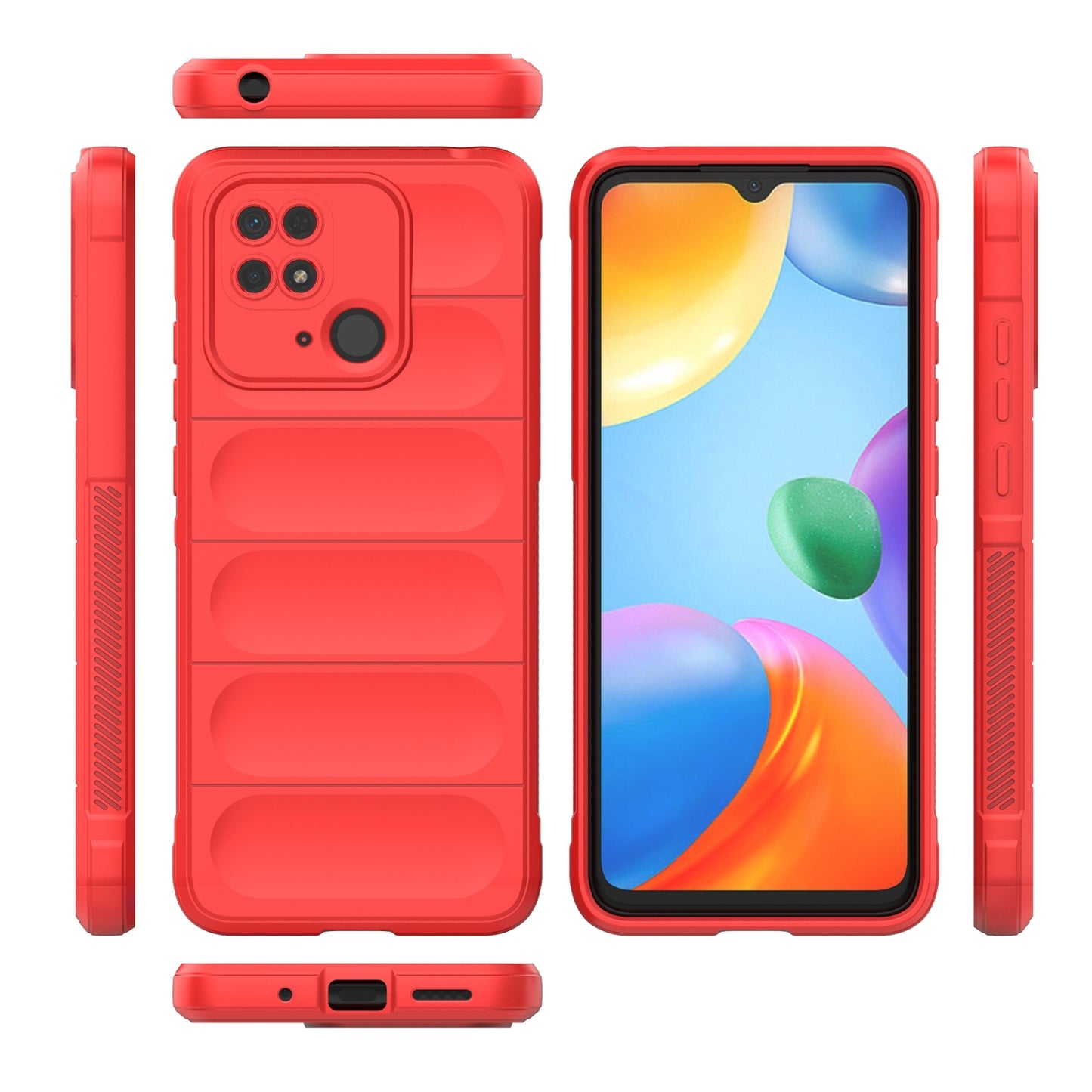 Xiaomi Redmi 10C Magic Shield TPU + Flannel Protective Phone Case Cover, Shockproof Scratch Resistant