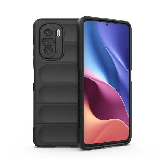 Xiaomi Redmi K40 Magic Shield TPU + Flannel Protective Phone Case Cover, Shockproof Scratch Resistant