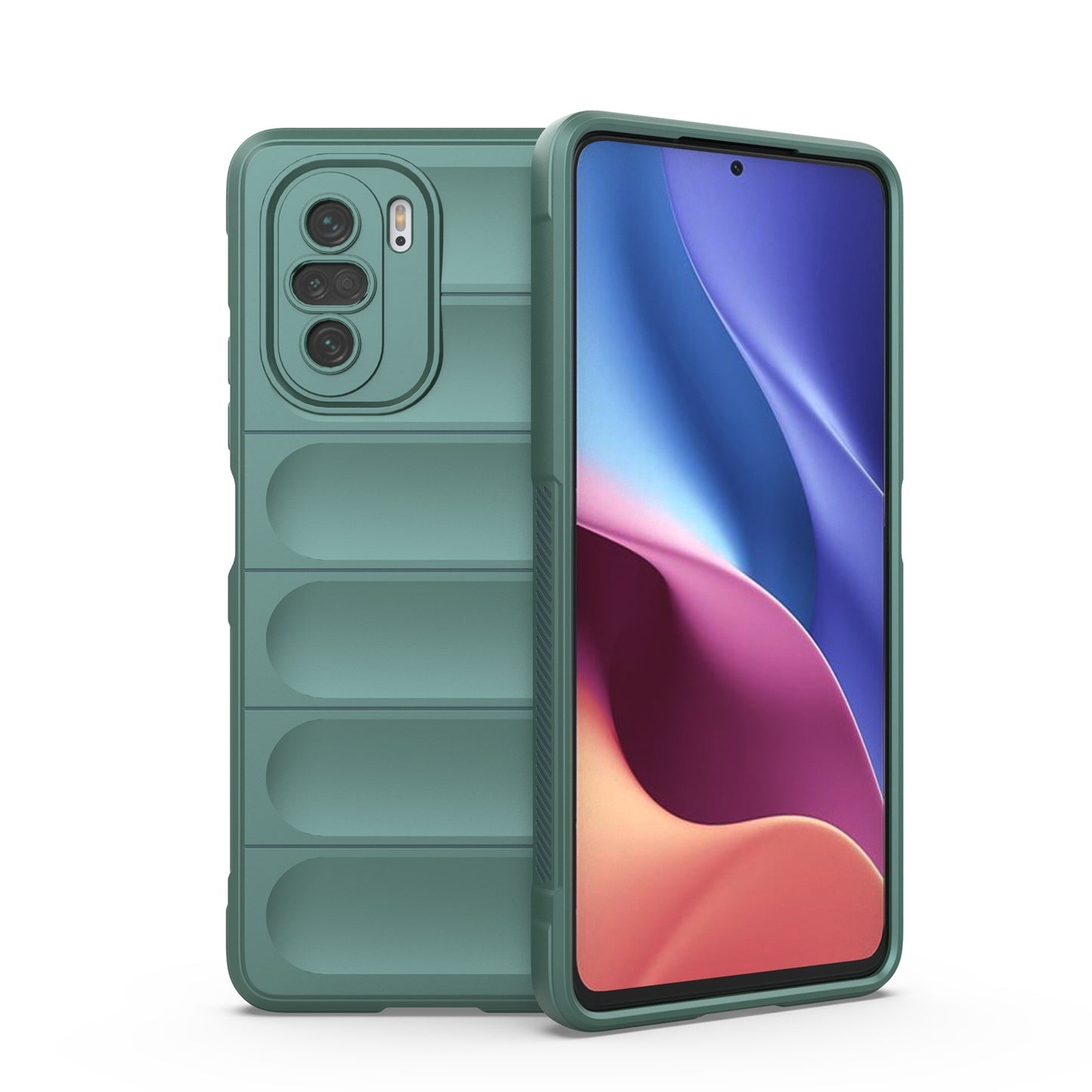 Xiaomi Redmi K40 Magic Shield TPU + Flannel Protective Phone Case Cover, Shockproof Scratch Resistant