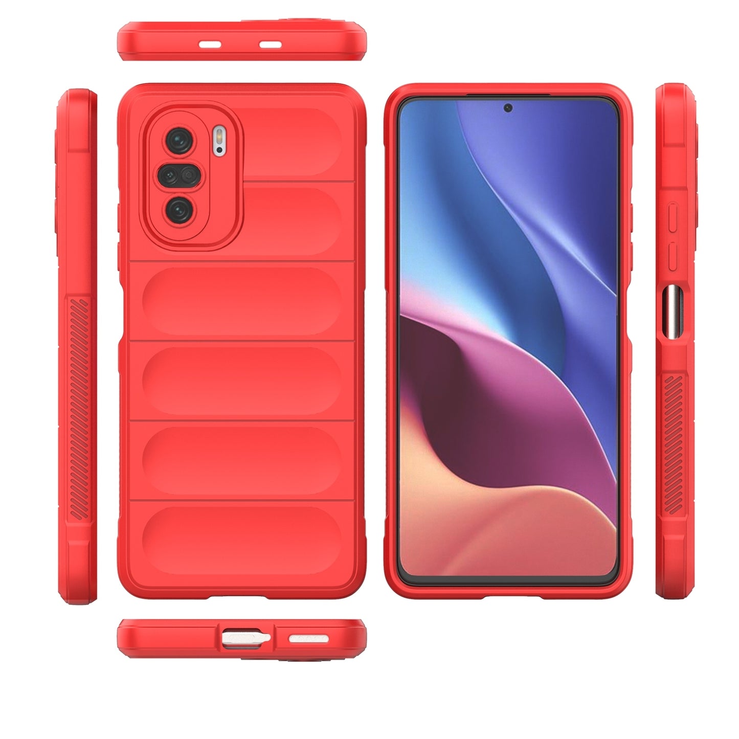 Xiaomi Redmi K40 Magic Shield TPU + Flannel Protective Phone Case Cover, Shockproof Scratch Resistant
