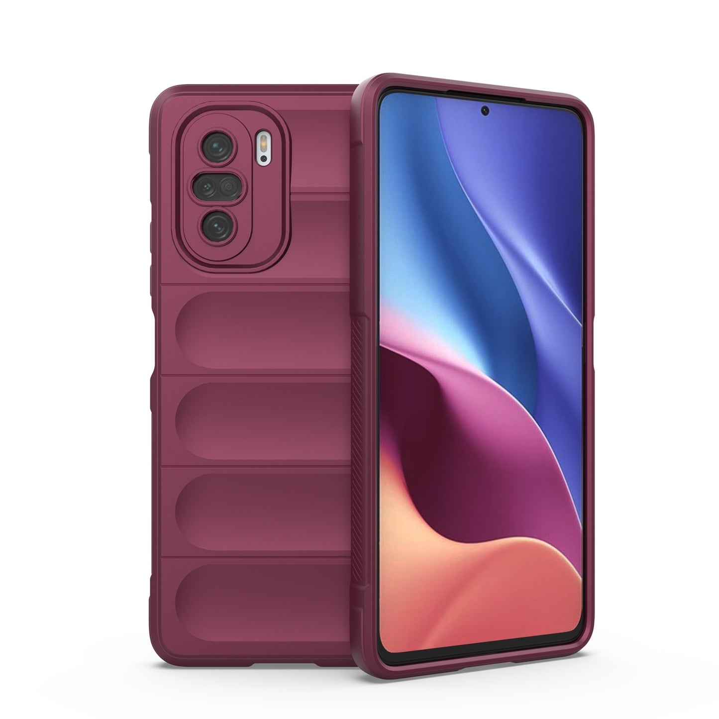 Xiaomi Redmi K40 Magic Shield TPU + Flannel Protective Phone Case Cover, Shockproof Scratch Resistant