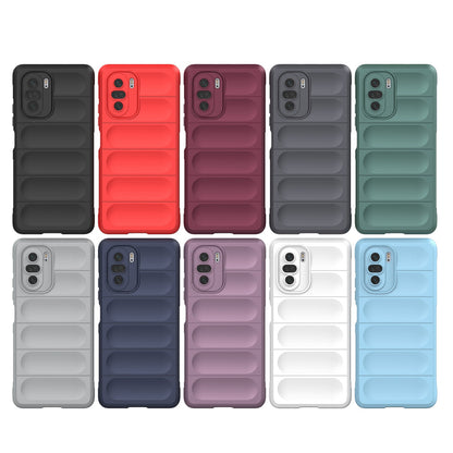 Xiaomi Redmi K40 Magic Shield TPU + Flannel Protective Phone Case Cover, Shockproof Scratch Resistant