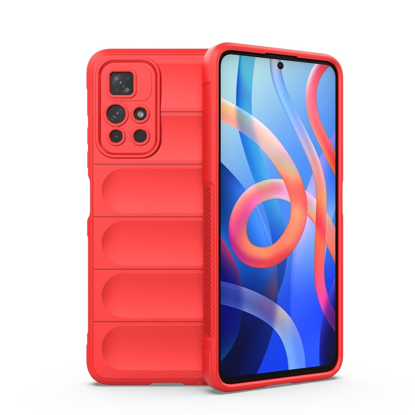 Xiaomi Redmi Note 11 5G Magic Shield TPU + Flannel Protective Phone Case Cover, Shockproof Scratch Resistant