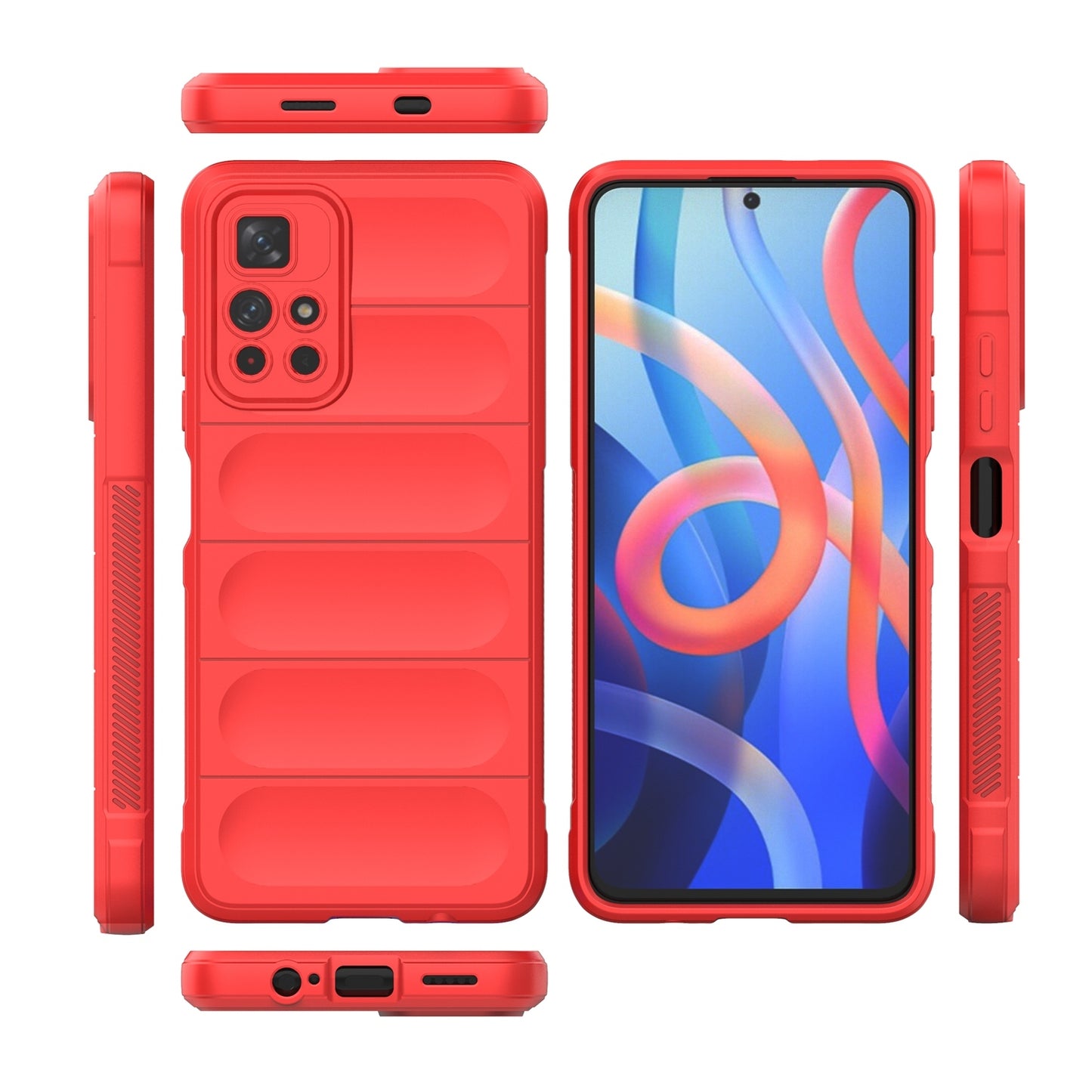 Xiaomi Redmi Note 11 5G Magic Shield TPU + Flannel Protective Phone Case Cover, Shockproof Scratch Resistant