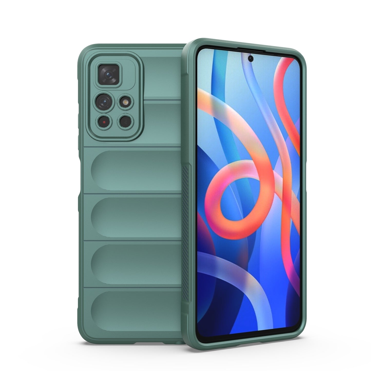 Xiaomi Redmi Note 11 5G Magic Shield TPU + Flannel Protective Phone Case Cover, Shockproof Scratch Resistant