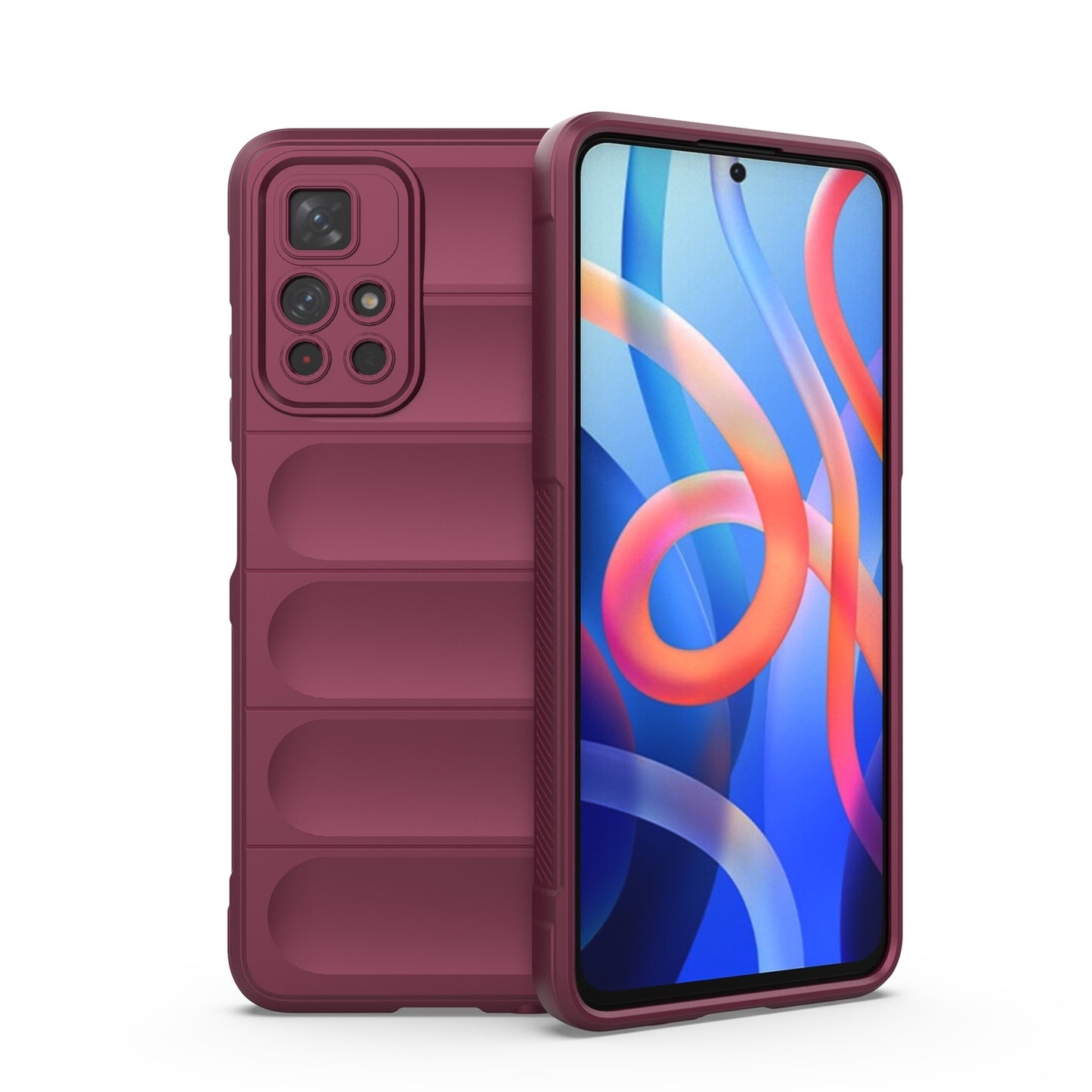 Xiaomi Redmi Note 11 5G Magic Shield TPU + Flannel Protective Phone Case Cover, Shockproof Scratch Resistant