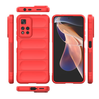 Xiaomi Redmi Note 11 Pro 5G Magic Shield TPU + Flannel Protective Phone Case Cover, Shockproof Scratch Resistant