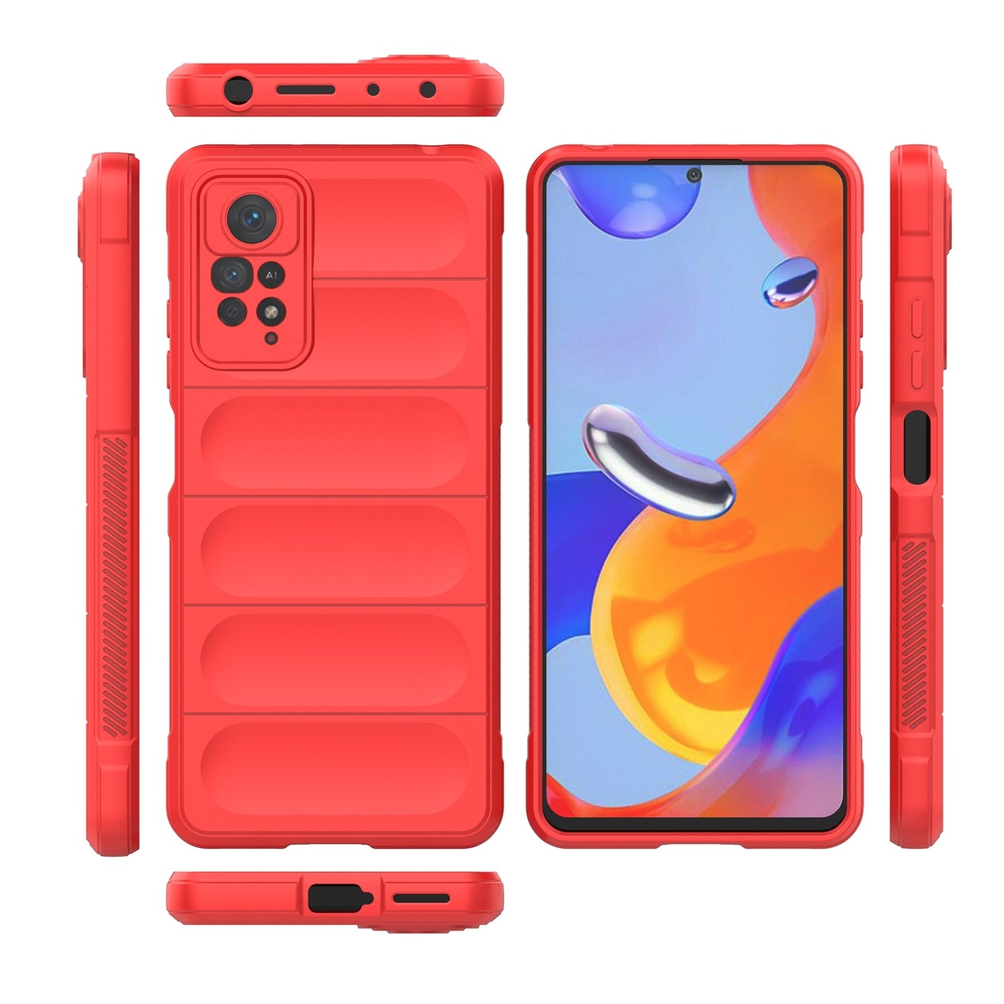 Xiaomi Redmi Note 11 Pro Magic Shield TPU + Flannel Protective Phone Case Cover, Shockproof Scratch Resistant