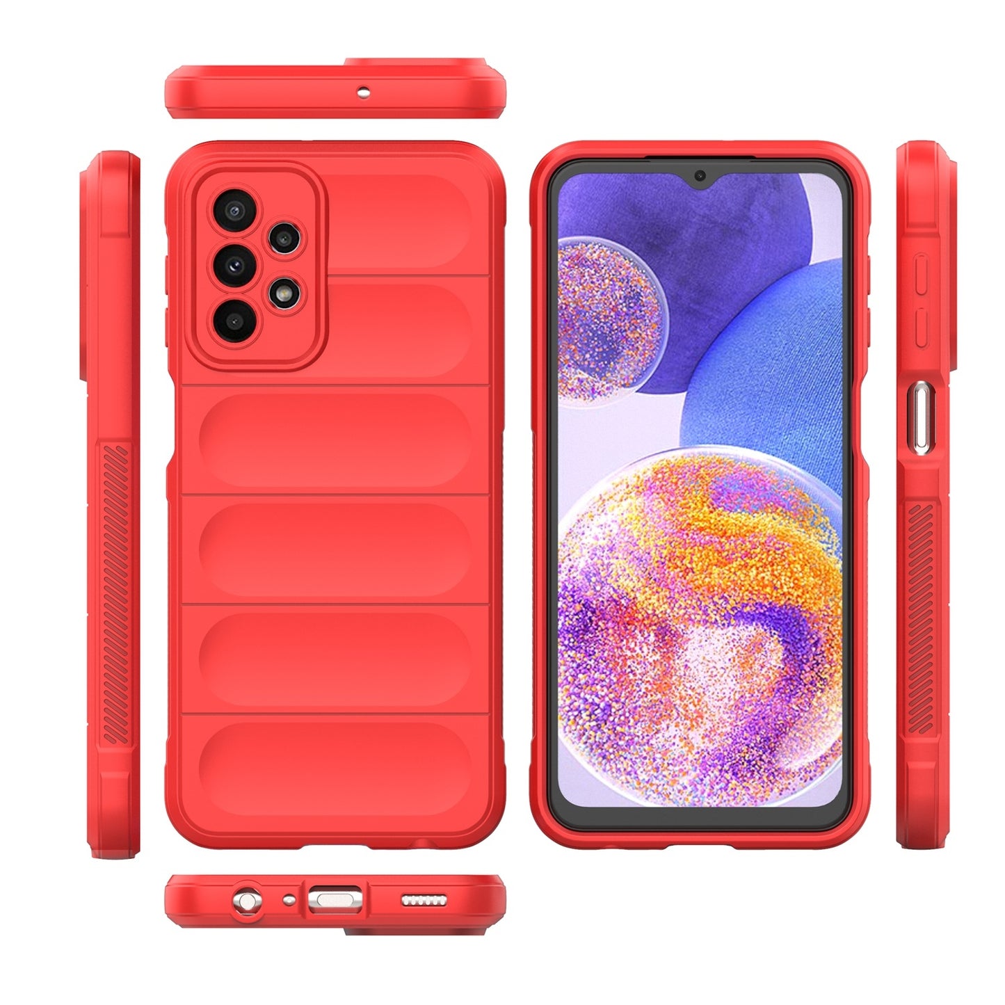 Samsung Galaxy A23 Magic Shield TPU + Flannel Protective Phone Case Cover, Shockproof Scratch Resistant