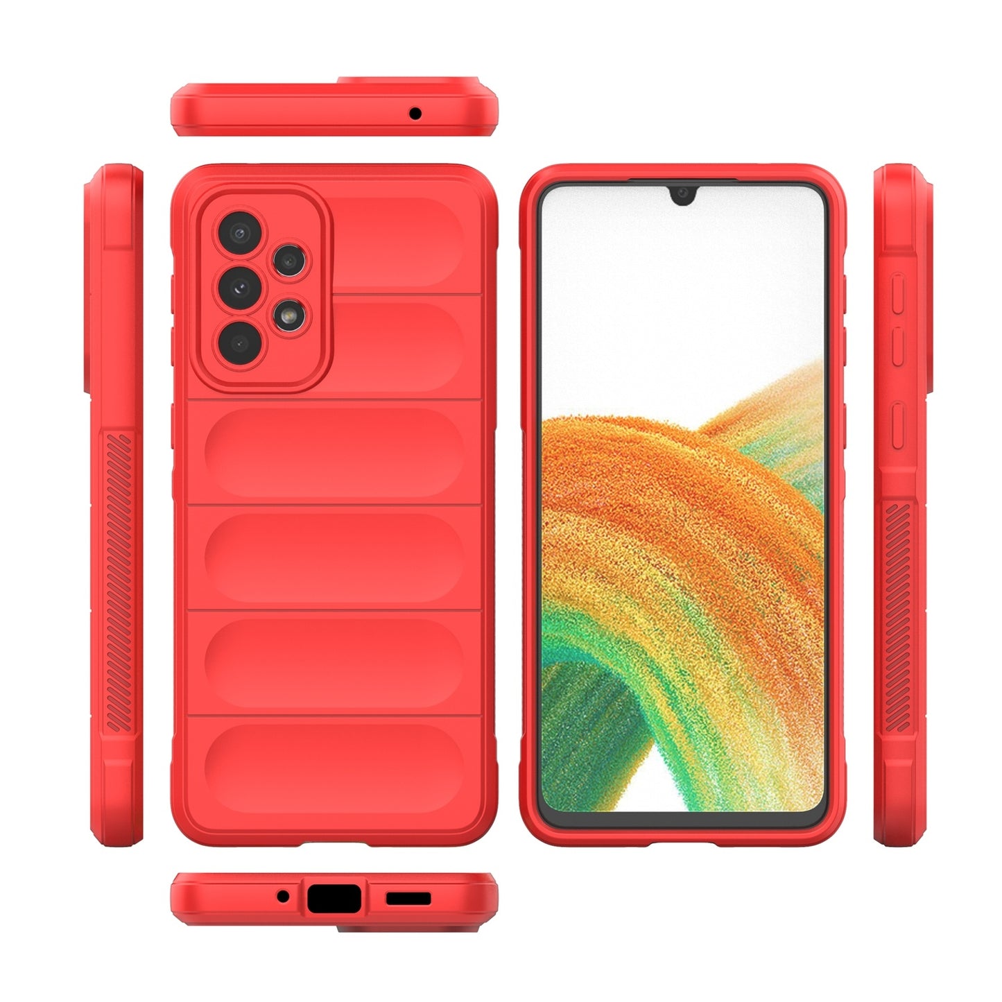 Samsung Galaxy A33 5G Magic Shield TPU + Flannel Protective Phone Case Cover, Shockproof Scratch Resistant