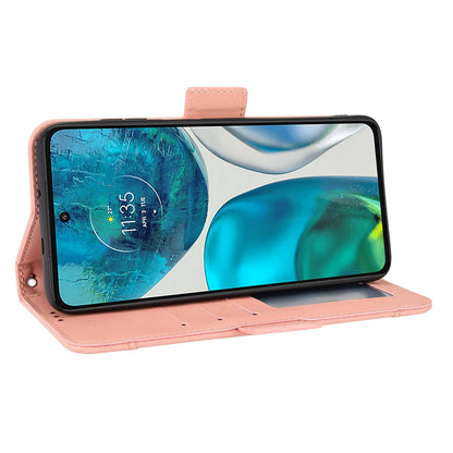 Motorola Moto G52 4G Skin Feel PU Leather Wallet Phone Case with Card Slots, Cash Pocket, Magnetic Closure, Built-In Stand, Full Protection TPU Cover