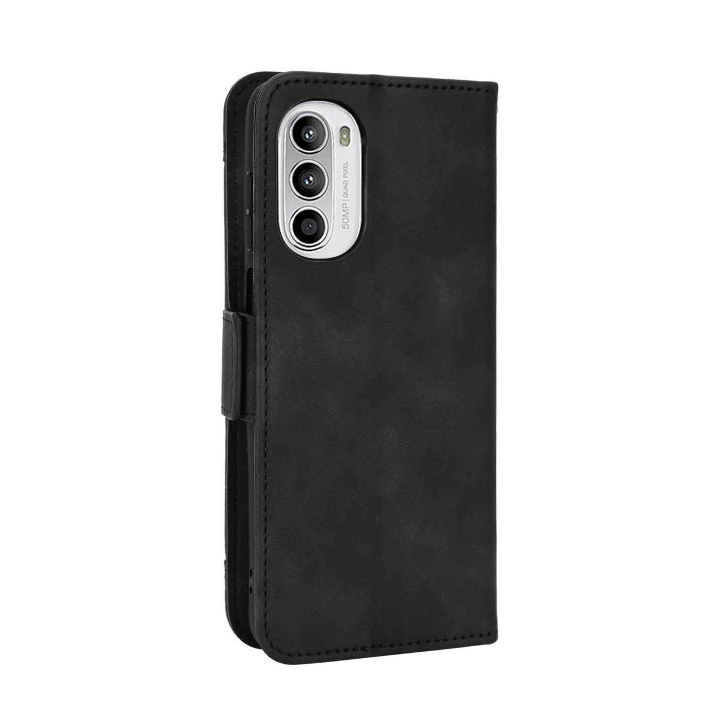 Motorola Moto G52 4G Skin Feel PU Leather Wallet Phone Case with Card Slots, Cash Pocket, Magnetic Closure, Built-In Stand, Full Protection TPU Cover