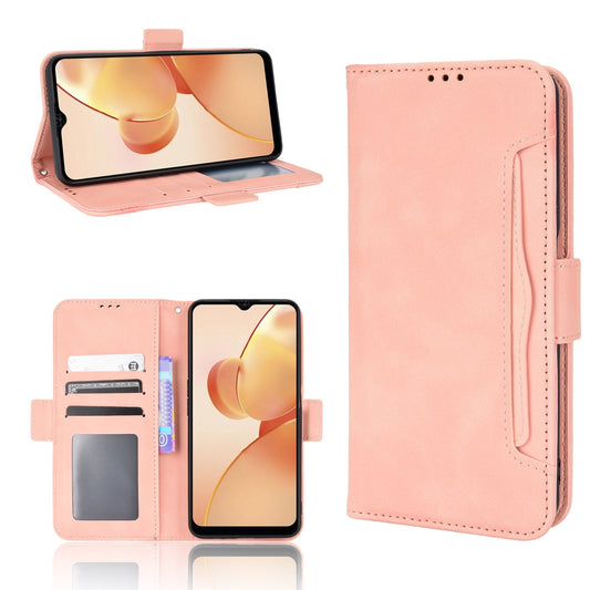 OPPO Realme C31 Skin Feel PU Leather Wallet Phone Case with Card Slots, Cash Pocket, Magnetic Closure, Built-In Stand, Full Protection TPU Cover