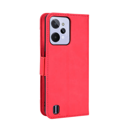 OPPO Realme C31 Skin Feel PU Leather Wallet Phone Case with Card Slots, Cash Pocket, Magnetic Closure, Built-In Stand, Full Protection TPU Cover