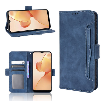 OPPO Realme C31 Skin Feel PU Leather Wallet Phone Case with Card Slots, Cash Pocket, Magnetic Closure, Built-In Stand, Full Protection TPU Cover