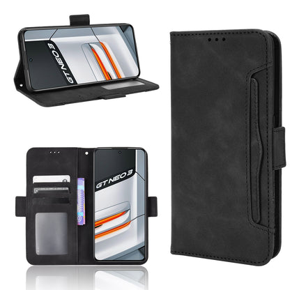OPPO Realme GT Neo3 Skin Feel PU Leather Wallet Phone Case with Card Slots, Cash Pocket, Magnetic Closure, Built-In Stand, Full Protection TPU Cover