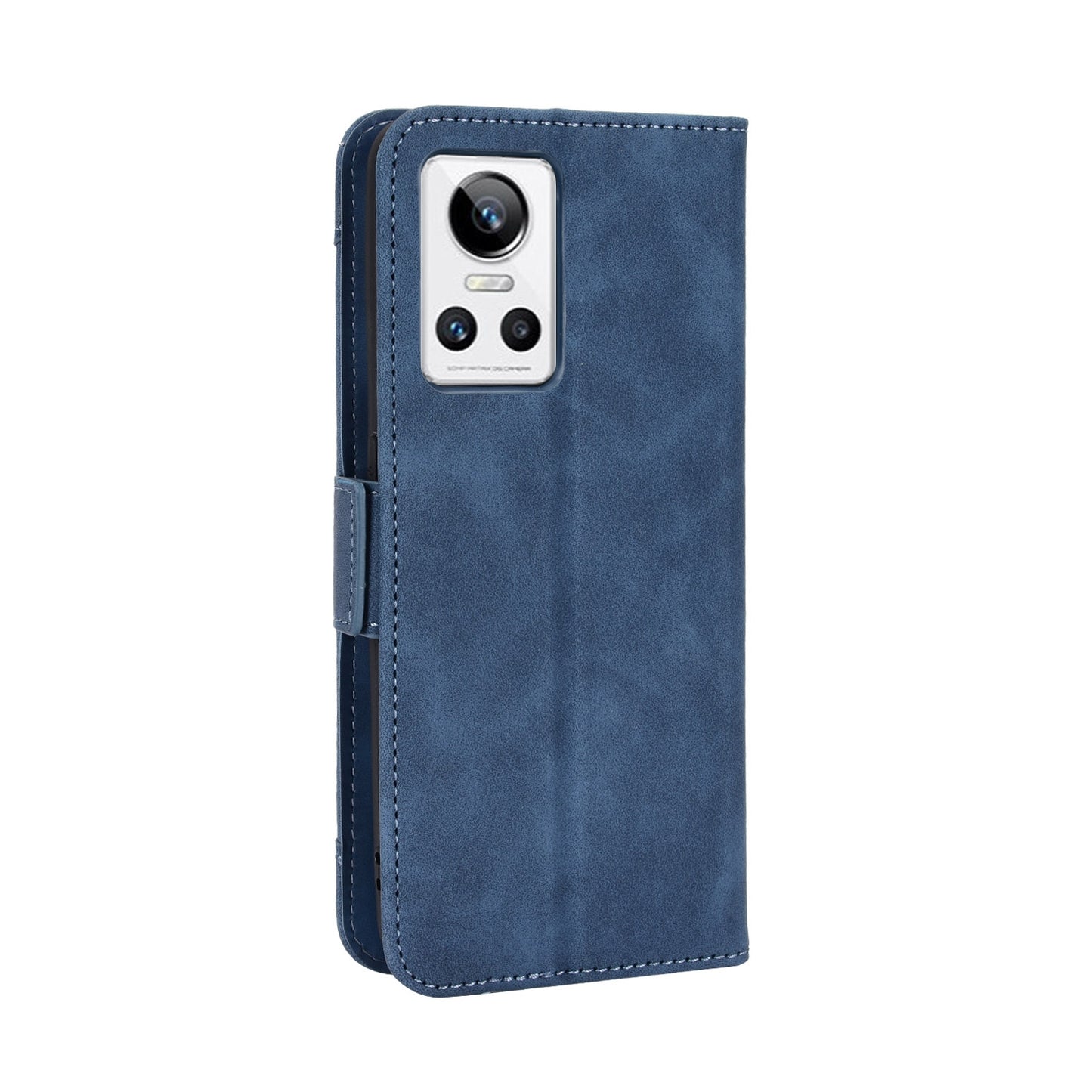 OPPO Realme GT Neo3 Skin Feel PU Leather Wallet Phone Case with Card Slots, Cash Pocket, Magnetic Closure, Built-In Stand, Full Protection TPU Cover