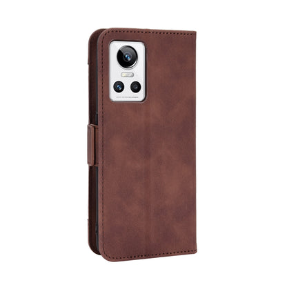 OPPO Realme GT Neo3 Skin Feel PU Leather Wallet Phone Case with Card Slots, Cash Pocket, Magnetic Closure, Built-In Stand, Full Protection TPU Cover