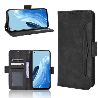 OPPO F21 Pro Skin Feel PU Leather Wallet Phone Case with Card Slots, Cash Pocket, Magnetic Closure, Built-In Stand, Full Protection TPU Cover