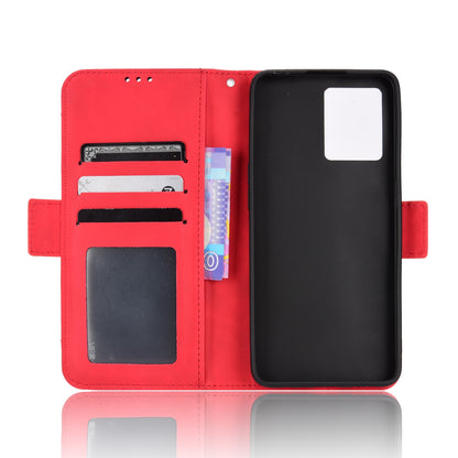OPPO F21 Pro Skin Feel PU Leather Wallet Phone Case with Card Slots, Cash Pocket, Magnetic Closure, Built-In Stand, Full Protection TPU Cover