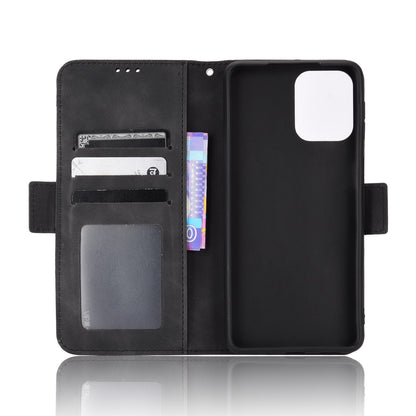 Samsung Galaxy M33 5G Skin Feel PU Leather Wallet Phone Case with Card Slots, Cash Pocket, Magnetic Closure, Built-In Stand, Full Protection TPU Cover